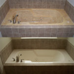 Cultured Marble Bathtub before and after refinishing
