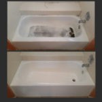 Porcelain Bathtub Before and After Refinishing
