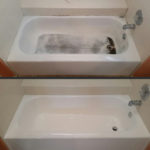 Porcelain Tub Before and After Refinishing