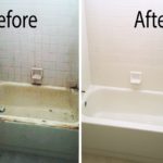 Wall Tile Before and After Refinishing