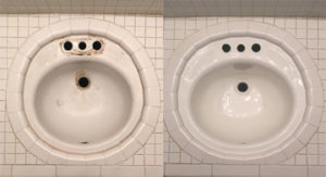 Porcelain Sink Set in Tile