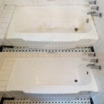 Cast Iron Bathtub Before and After Refinishing