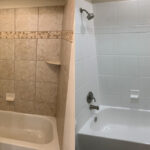 Tub and Tile Before and After Refinishing